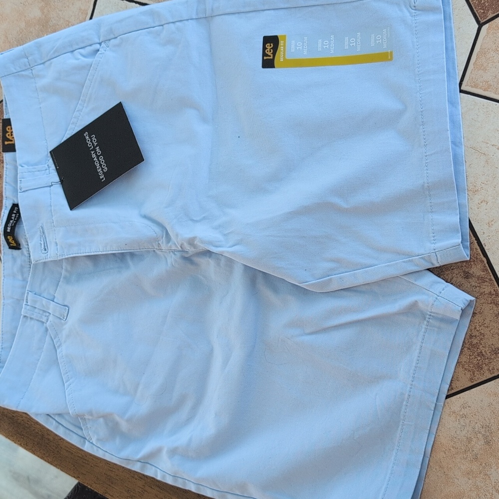 Lee Sky Blue Casual Shorts